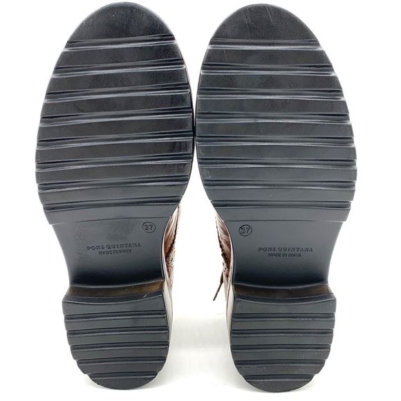 Pons Quintana Brown Leather Brogue Oxfords - Picture 6 of 12